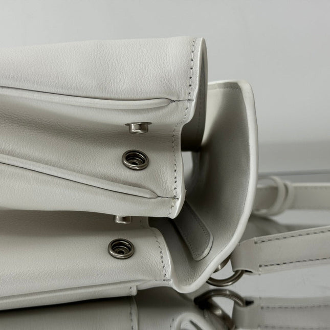 RODEO SMALL BAG 29 IN WHITE SMOOTH CALFSKIN SILVER HARDWARE