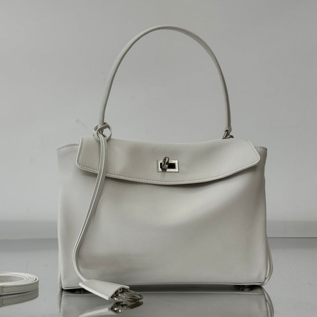RODEO SMALL BAG 29 IN WHITE SMOOTH CALFSKIN SILVER HARDWARE