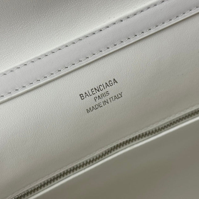 RODEO MEDIUM BAG 35 IN WHITE SMOOTH CALFSKIN SILVER HARDWARE