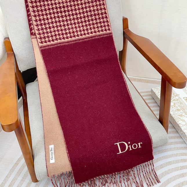 SCARF 180 CM IN BURGUNDY RED CASHMERE 419821