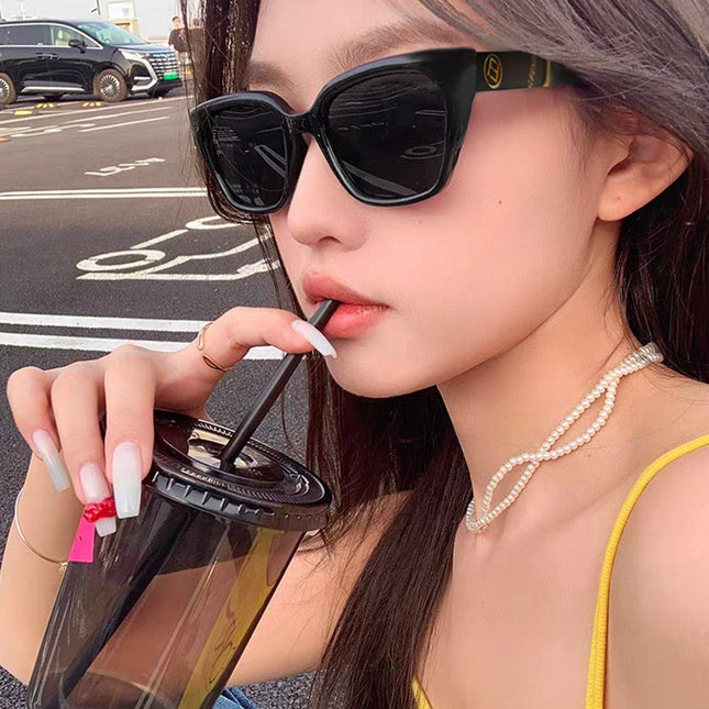 DIAGONAL CAT-EYE FRAME SUNGLASSES 58002 IN ACETATE