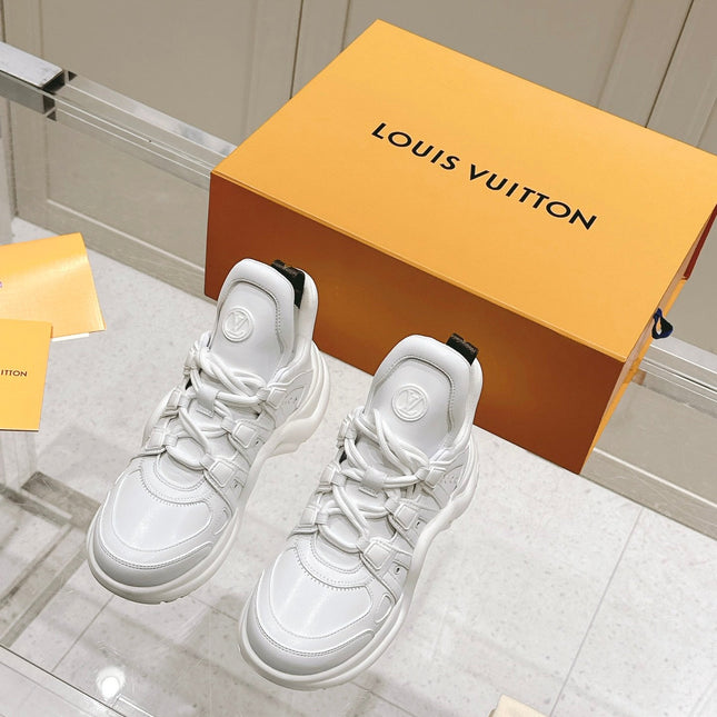 LV BARRACUDA SNEAKER IN WHITE CALFSKIN