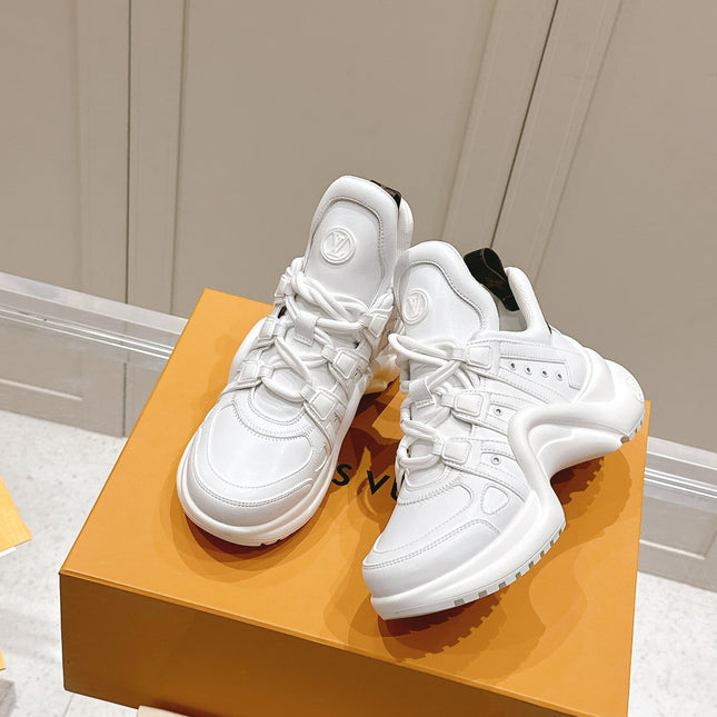 LV BARRACUDA SNEAKER IN WHITE CALFSKIN