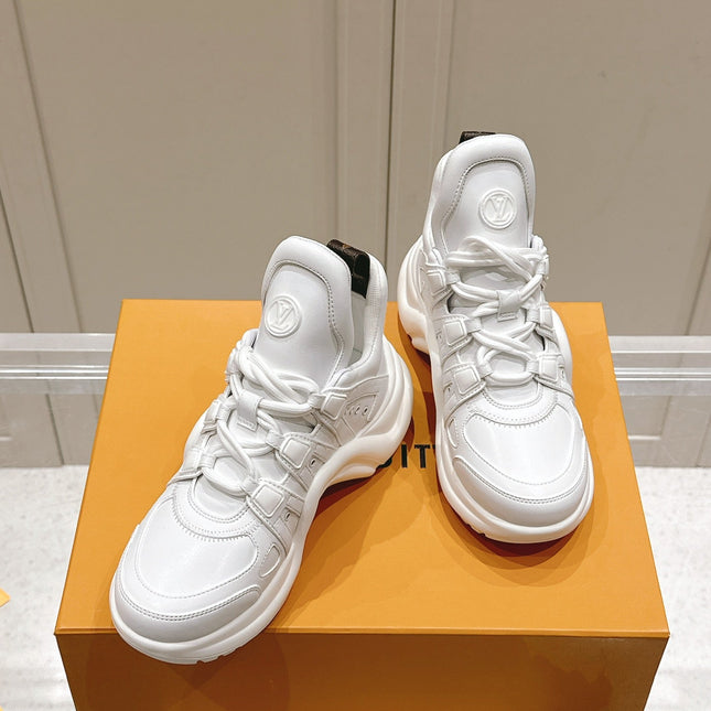 LV BARRACUDA SNEAKER IN WHITE CALFSKIN