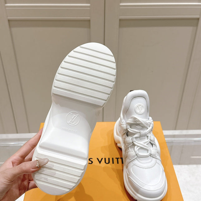 LV BARRACUDA SNEAKER IN WHITE CALFSKIN