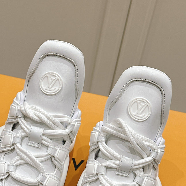 LV BARRACUDA SNEAKER IN WHITE CALFSKIN
