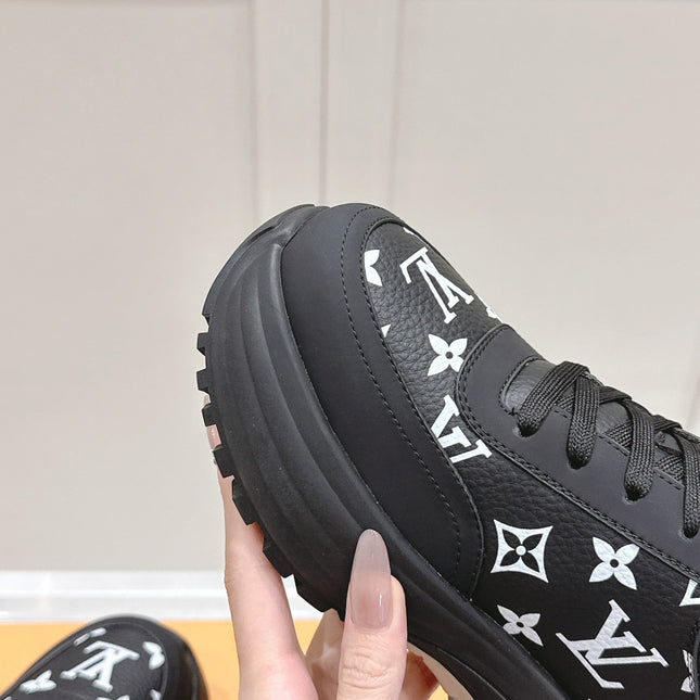 RUN AWAY SNEAKER IN BLACK MIX WHITE CALFSKIN