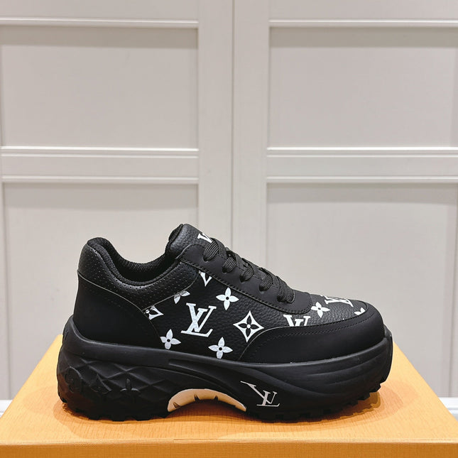 RUN AWAY SNEAKER IN BLACK MIX WHITE CALFSKIN