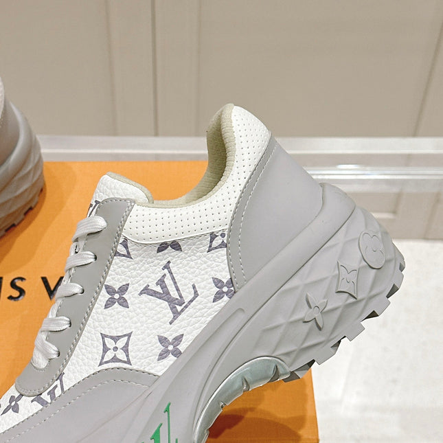 RUN AWAY SNEAKER IN DOVE GRAY MIX WHITE CALFSKIN