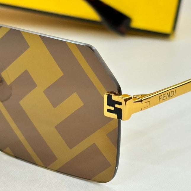 SKY RECTANGULAR FRAME SUNGLASSES FE40043U IN METAL