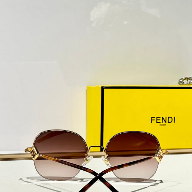 TRAVEL ROUND FRAME SUNGLASSES FD8136 IN METAL