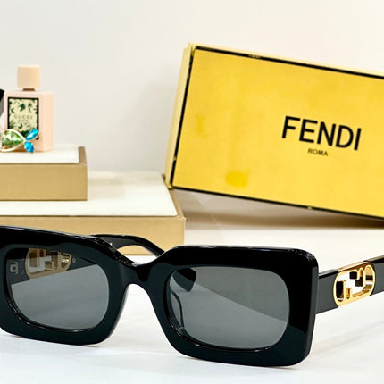 DIAGONAL RECTANGULAR FRAME SUNGLASSES FE40182 IN ACETATE