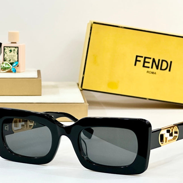 DIAGONAL RECTANGULAR FRAME SUNGLASSES FE40182 IN ACETATE