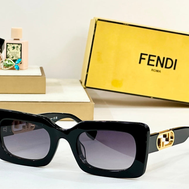 DIAGONAL RECTANGULAR FRAME SUNGLASSES FE40182 IN ACETATE