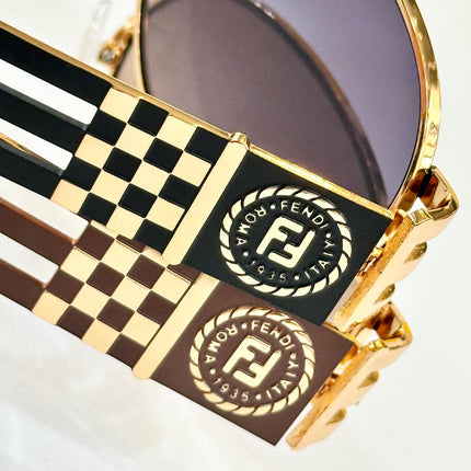 FIRST CRYSTAL CHUNKY OVAL FRAME SUNGLASSES 7078 IN METAL