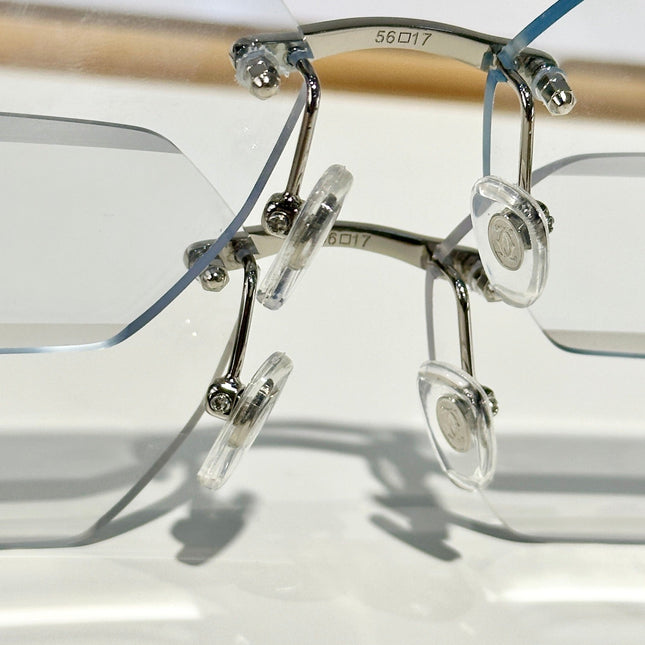 PANTHÈRE RIMLESS GEOMETRIC FRAME SUNGLASSES 580912 IN METAL