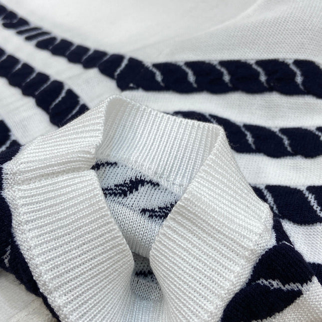 LV STRIPED SWEATER 25S IN TENCEL  266038