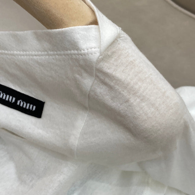 OFF SHOULDER LOGO T SHIRT 25S IN KATUN 266105