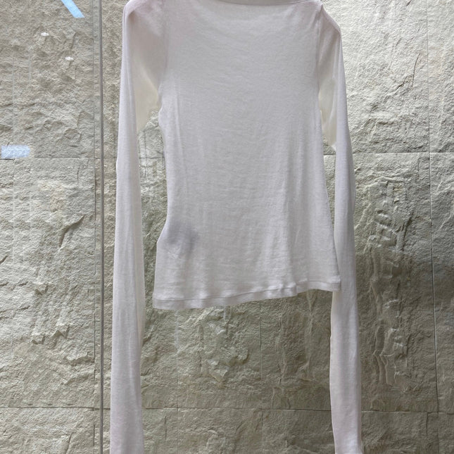 OFF SHOULDER LOGO T SHIRT 25S IN KATUN 266105