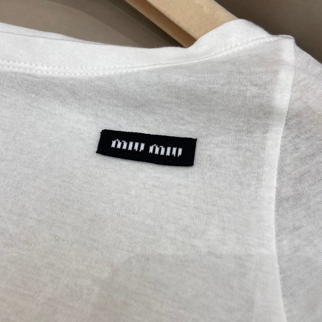 OFF SHOULDER LOGO T SHIRT 25S IN KATUN 266105