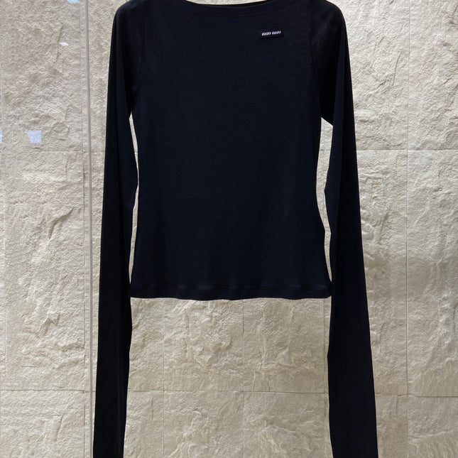 OFF SHOULDER LOGO T SHIRT 25S IN KATUN 266111