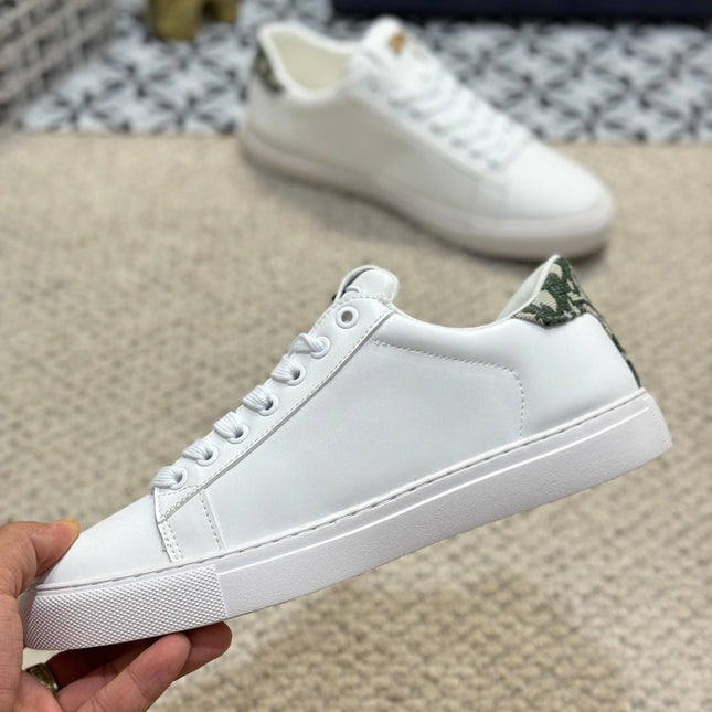 CD LOW TOP BASIC SNEAKER WHITE AND YELLOW CALFSKIN