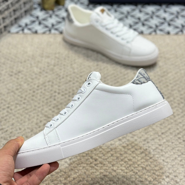 CD LOW TOP BASIC SNEAKER WHITE AND BLACK CALFSKIN