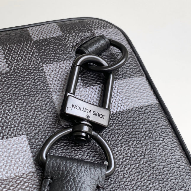 AVENUE 31 IN BLACK CANVAS CALFSKIN