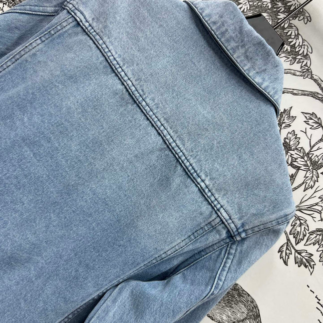 LONG SLEEVE DENIM JACQUARD SLATE BLUE 266728