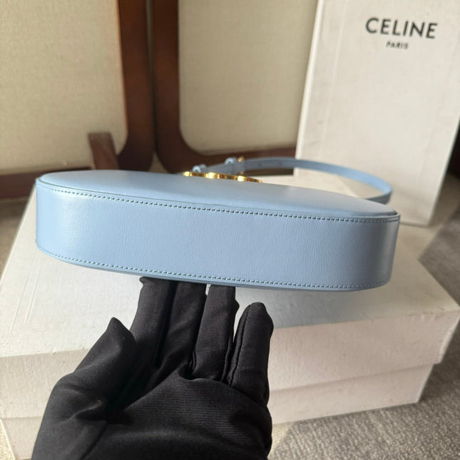 MINI 22 TILLY BAG IN COOL GRAY BLUE CALFSKIN