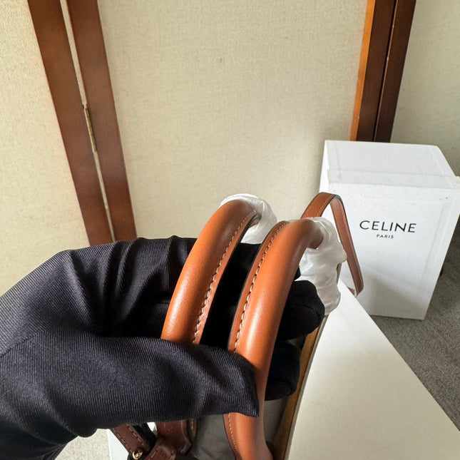 CP BAG MINI 21 VERTICAL CABAS BEIGE IN TRIOMPHE CANVAS