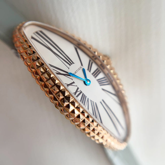 BAIGNOIRE ALLONGÉE WATCH ROSE GOLD CASE WITH ASH GRAY LEATHER STRAP