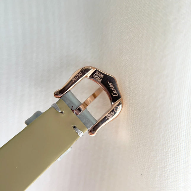 BAIGNOIRE ALLONGÉE WATCH ROSE GOLD CASE WITH ASH GRAY LEATHER STRAP