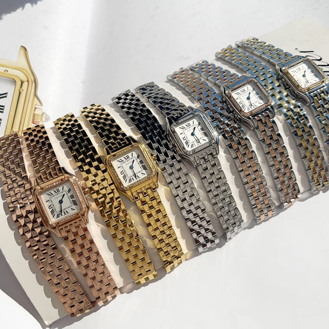 PANTHÈRE DE CARTIER WATCH PINK GOLD AND SILVER CASE