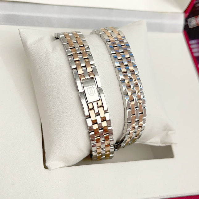 PANTHÈRE DE CARTIER WATCH PINK GOLD AND SILVER CASE
