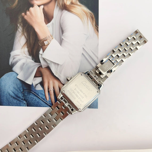 PANTHÈRE DE CARTIER WATCH SILVER CASE WITH CRYSTALS