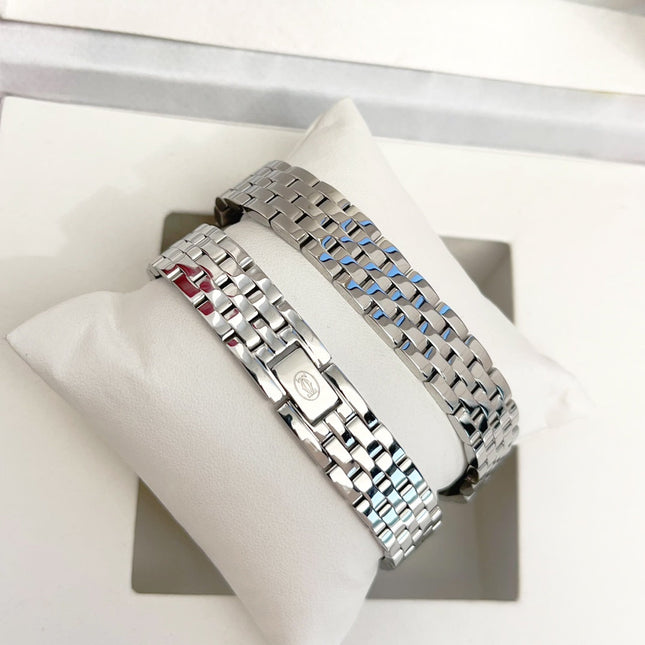 PANTHÈRE DE CARTIER WATCH SILVER CASE WITH CRYSTALS