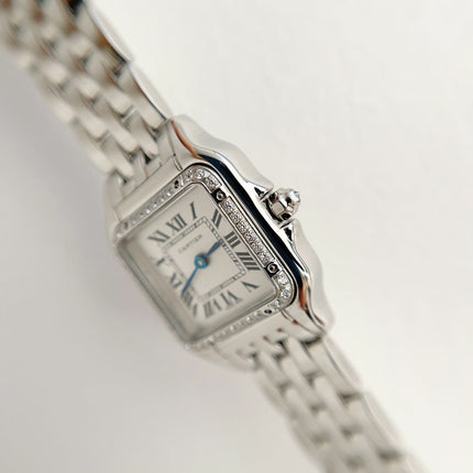 PANTHÈRE DE CARTIER WATCH SILVER CASE WITH CRYSTALS