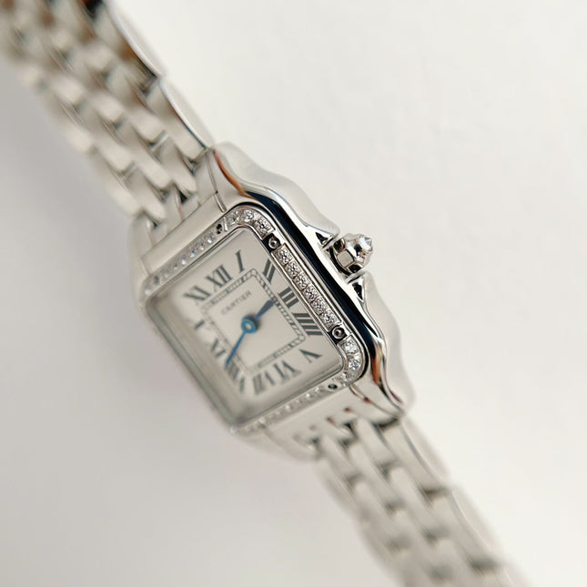 PANTHÈRE DE CARTIER WATCH SILVER CASE WITH CRYSTALS