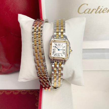PANTHÈRE DE CARTIER WATCH GOLD AND SILVER CASE