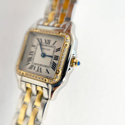 PANTHÈRE DE CARTIER WATCH GOLD AND SILVER CASE