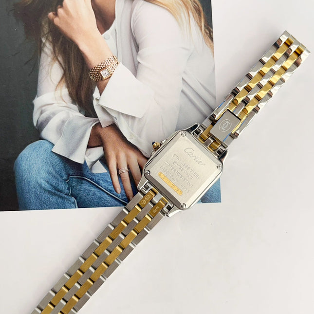PANTHÈRE DE CARTIER WATCH GOLD AND SILVER CASE