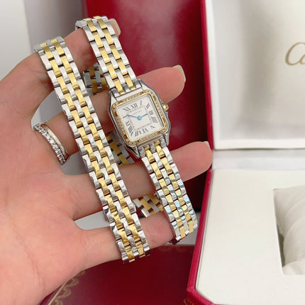 PANTHÈRE DE CARTIER WATCH GOLD AND SILVER CASE