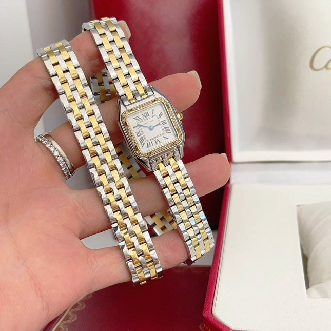 PANTHÈRE DE CARTIER WATCH GOLD AND SILVER CASE