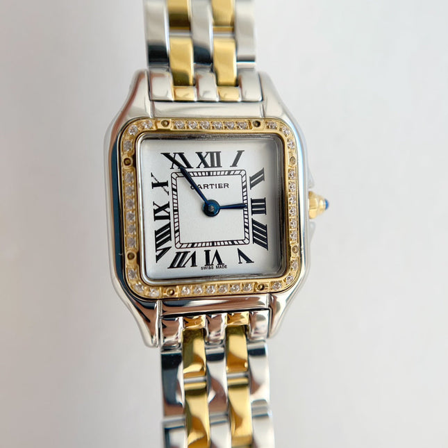 PANTHÈRE DE CARTIER WATCH GOLD AND SILVER CASE