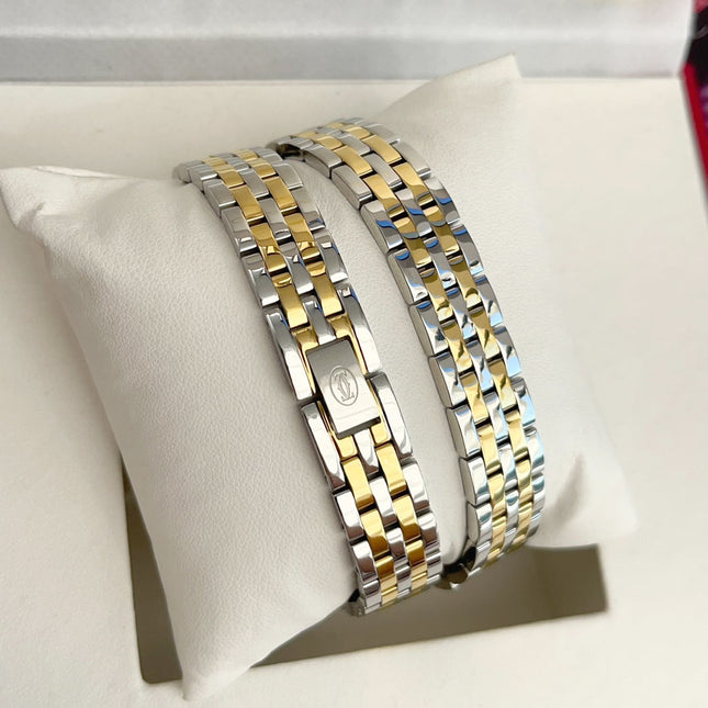 PANTHÈRE DE CARTIER WATCH GOLD AND SILVER CASE