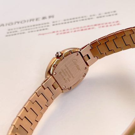BAIGNOIRE DE CARTIER – OVAL SHAPE ROSE GOLD WITH SINGLE LINE DIAMONDS
