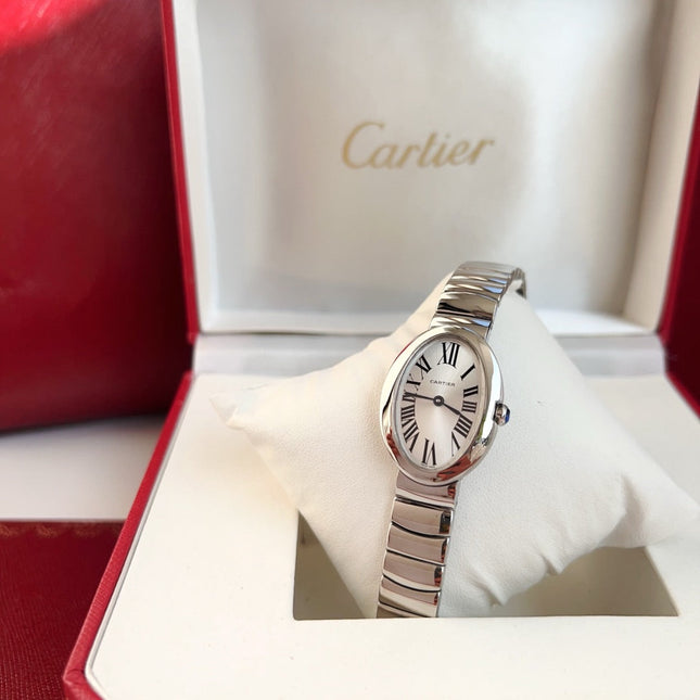 BAIGNOIRE DE CARTIER – OVAL SHAPE SILVER CASE