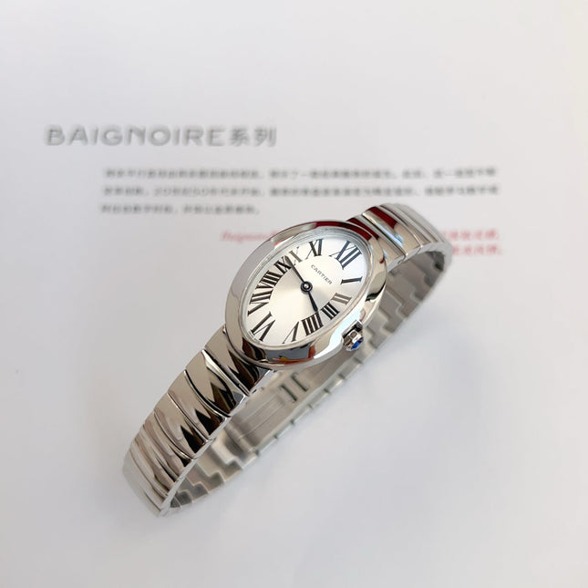 BAIGNOIRE DE CARTIER – OVAL SHAPE SILVER CASE