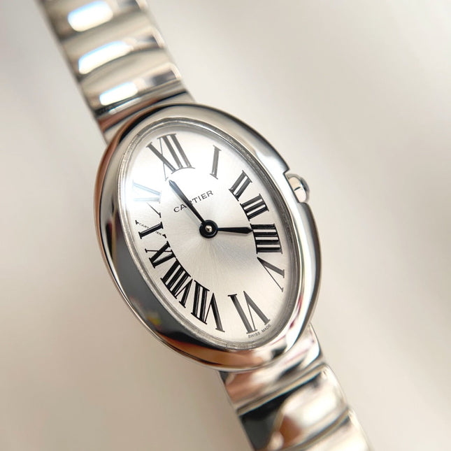BAIGNOIRE DE CARTIER – OVAL SHAPE SILVER CASE